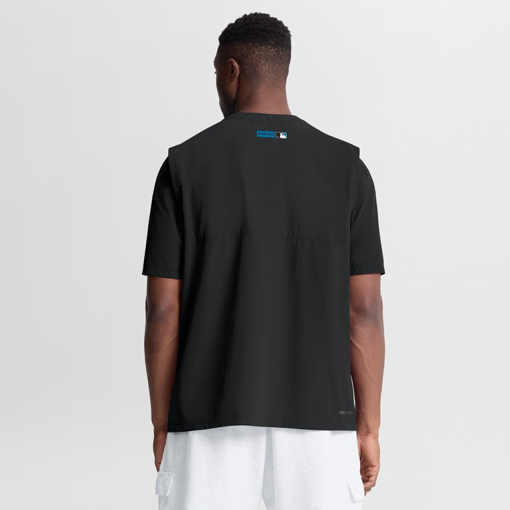 Miami Marlins Authentic Collection Dri-FIT Quarter-Zip Windshirt Black | Nike