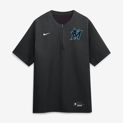 Miami Marlins Authentic Collection Dri-FIT Quarter-Zip Windshirt Black | Nike