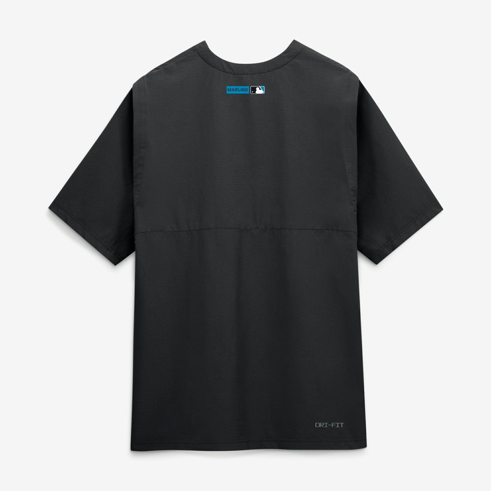 Miami Marlins Authentic Collection Dri-FIT Quarter-Zip Windshirt Black | Nike