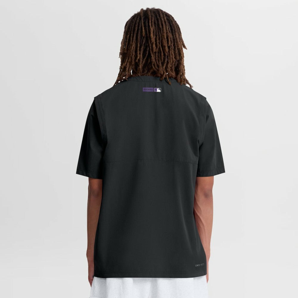 Colorado Rockies Authentic Collection Dri-FIT Quarter-Zip Windshirt Black | Nike