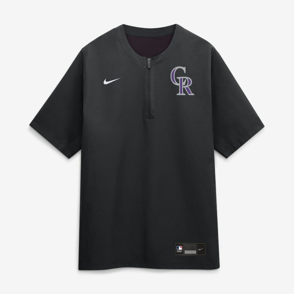 Colorado Rockies Authentic Collection Dri-FIT Quarter-Zip Windshirt Black | Nike