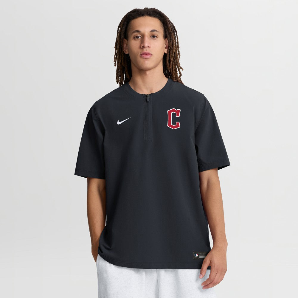 Cleveland Guardians Authentic Collection Dri-FIT Quarter-Zip Windshirt Navy | Nike