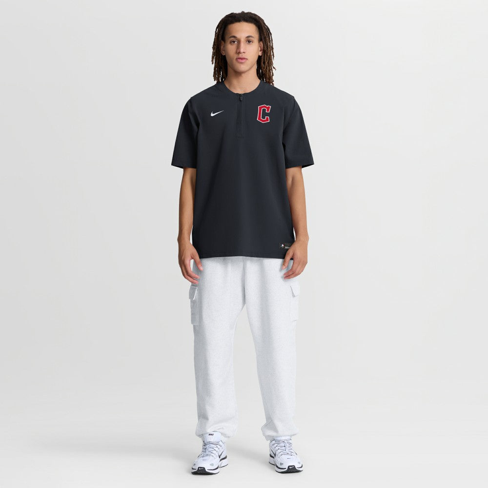Cleveland Guardians Authentic Collection Dri-FIT Quarter-Zip Windshirt Navy | Nike