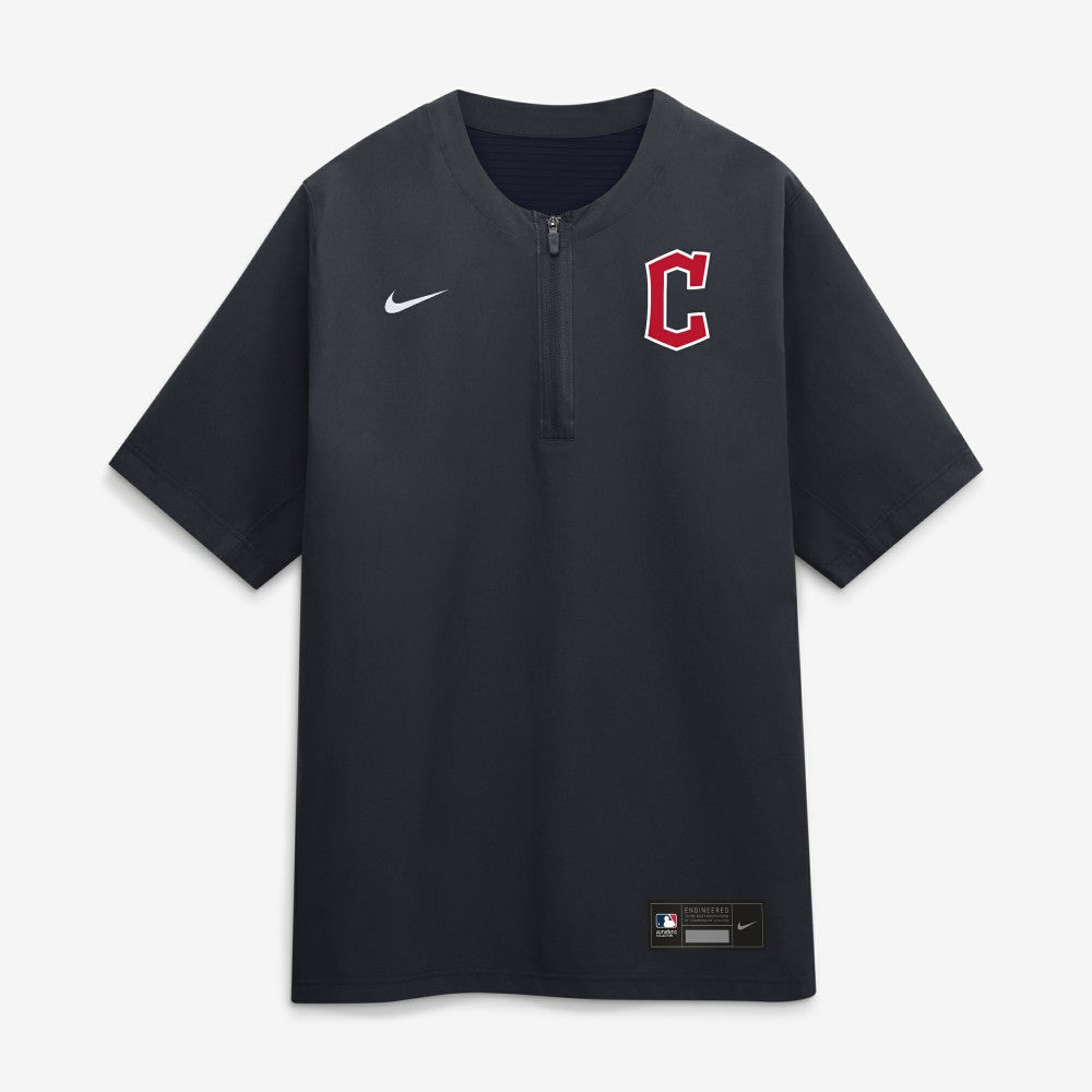 Cleveland Guardians Authentic Collection Dri-FIT Quarter-Zip Windshirt Navy | Nike