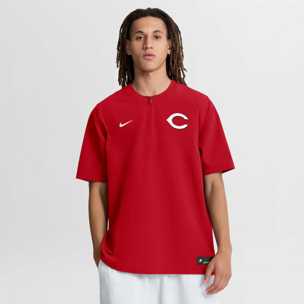 Cincinnati Reds Authentic Collection Dri-FIT Quarter-Zip Windshirt Red | Nike