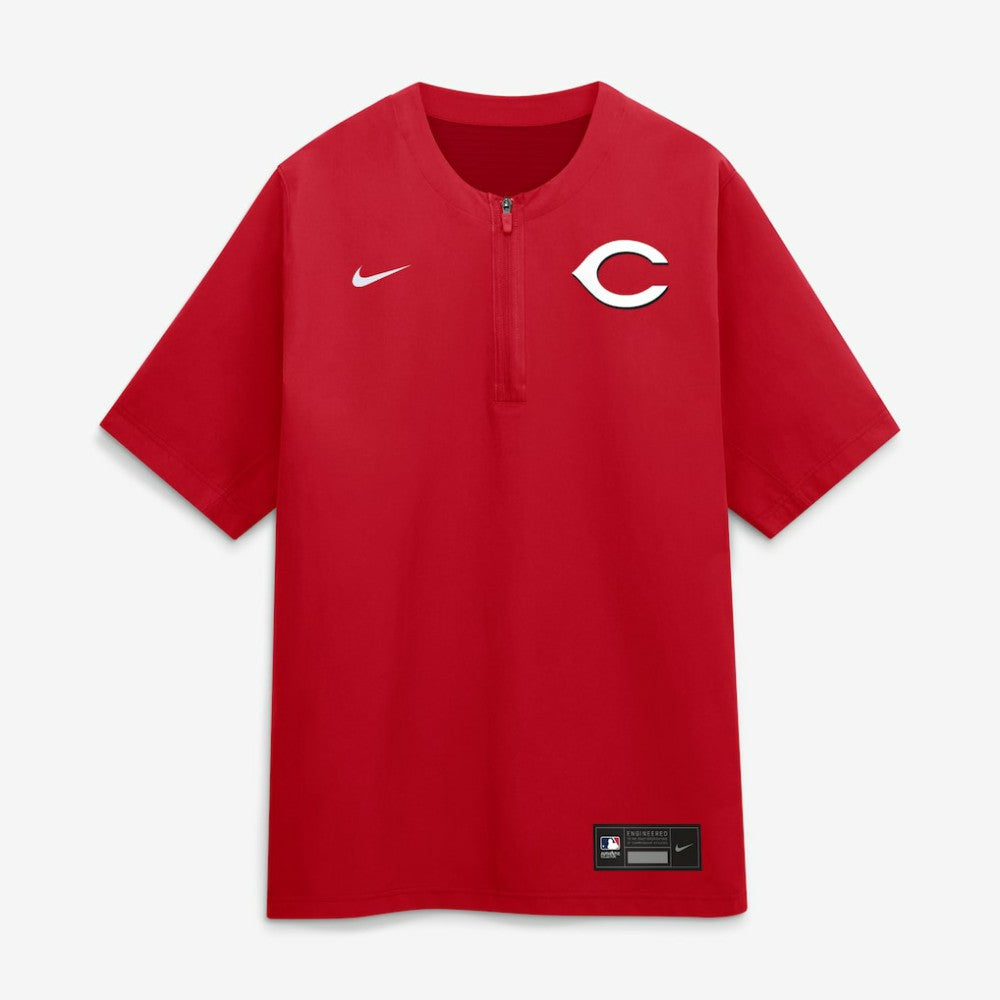 Cincinnati Reds Authentic Collection Dri-FIT Quarter-Zip Windshirt Red | Nike
