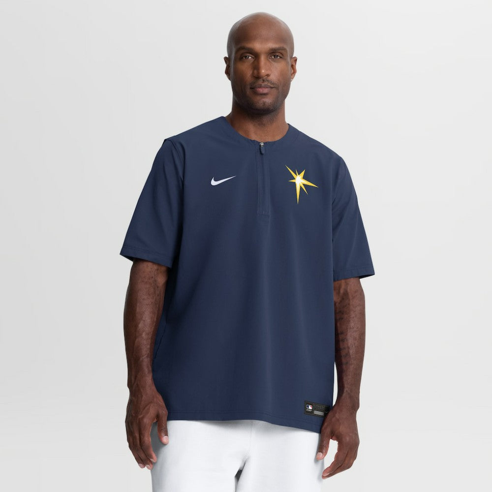 Tampa Bay Rays Authentic Collection Dri-FIT Quarter-Zip Windshirt Navy | Nike