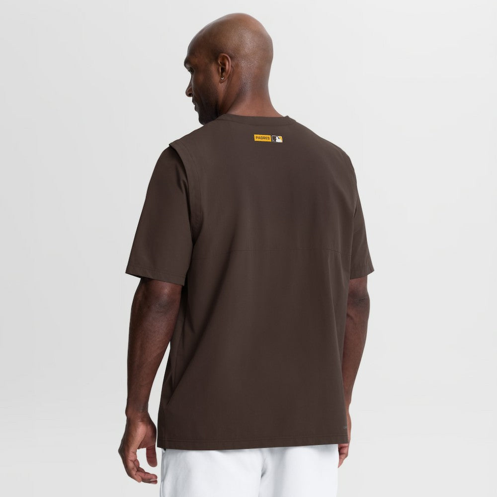 San Diego Padres Authentic Collection Dri-FIT Quarter-Zip Windshirt Brown | Nike