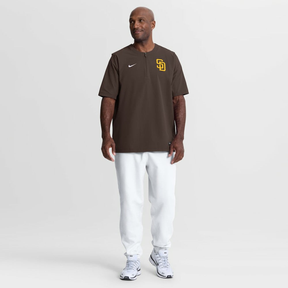 San Diego Padres Authentic Collection Dri-FIT Quarter-Zip Windshirt Brown | Nike