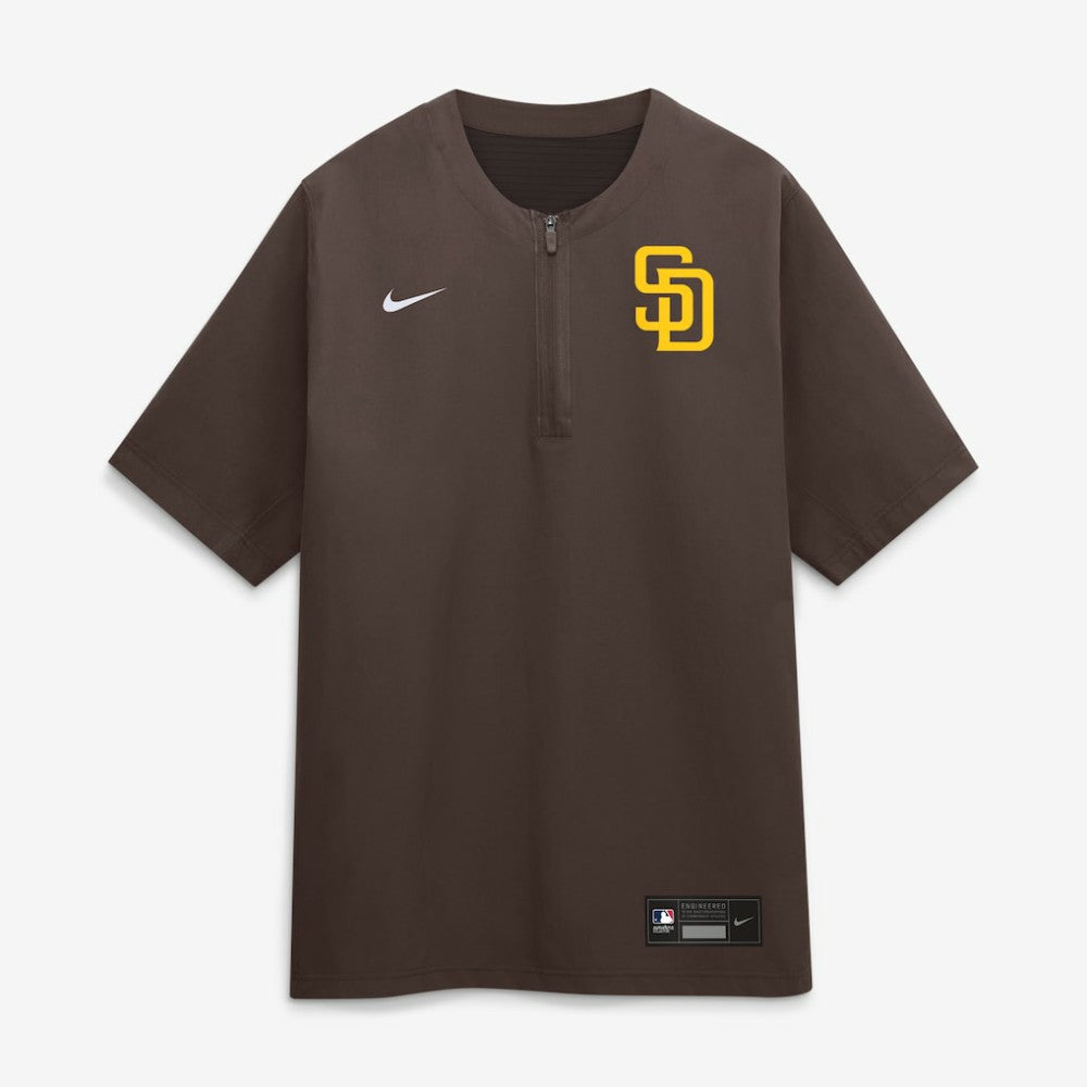 San Diego Padres Authentic Collection Dri-FIT Quarter-Zip Windshirt Brown | Nike