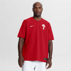 Philadelphia Phillies Authentic Collection Dri-FIT Quarter-Zip Windshirt Red | Nike