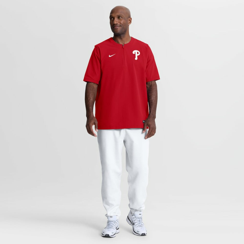Philadelphia Phillies Authentic Collection Dri-FIT Quarter-Zip Windshirt Red | Nike