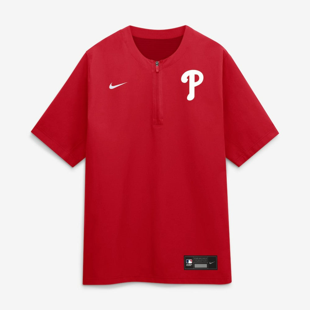 Philadelphia Phillies Authentic Collection Dri-FIT Quarter-Zip Windshirt Red | Nike