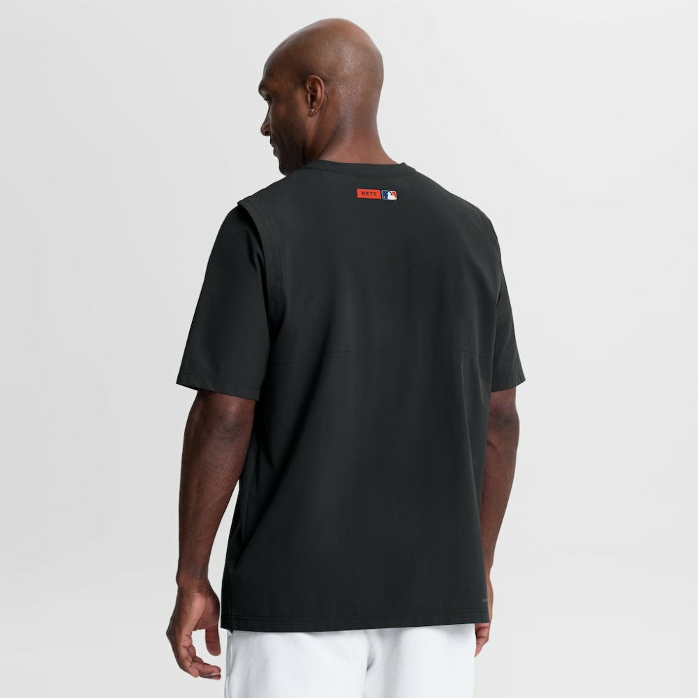 New York Mets Authentic Collection Dri-FIT Quarter-Zip Windshirt Black | Nike