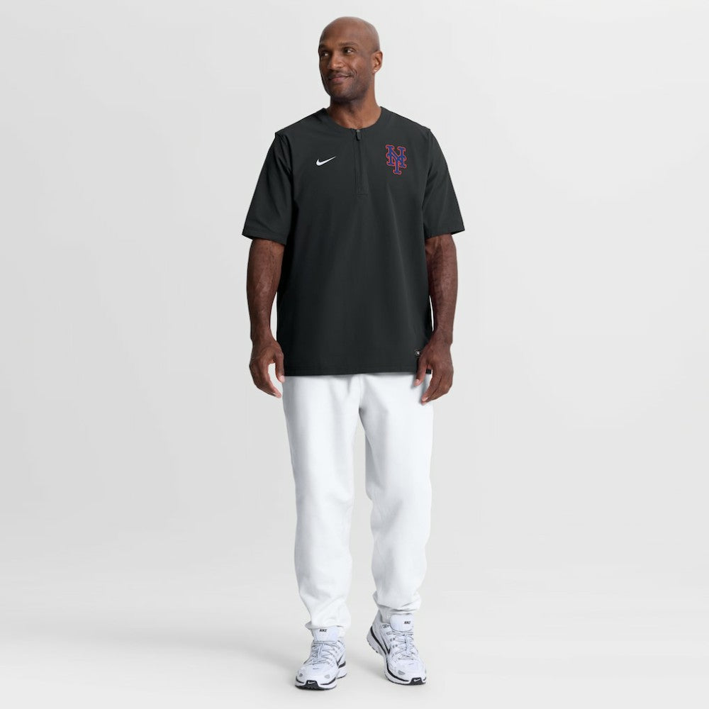 New York Mets Authentic Collection Dri-FIT Quarter-Zip Windshirt Black | Nike