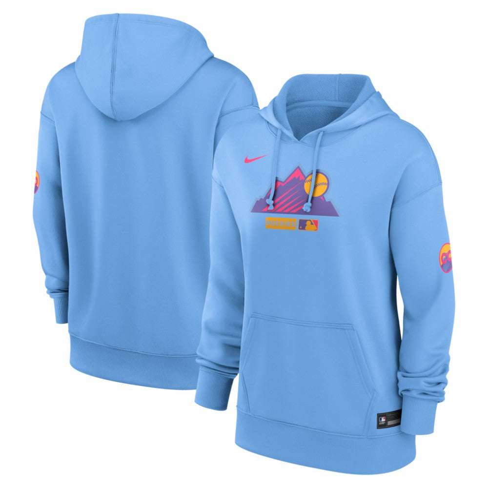 Colorado Rockies Women's Authentic Collection City Connect Therma Hoodie Light Blue | Nike