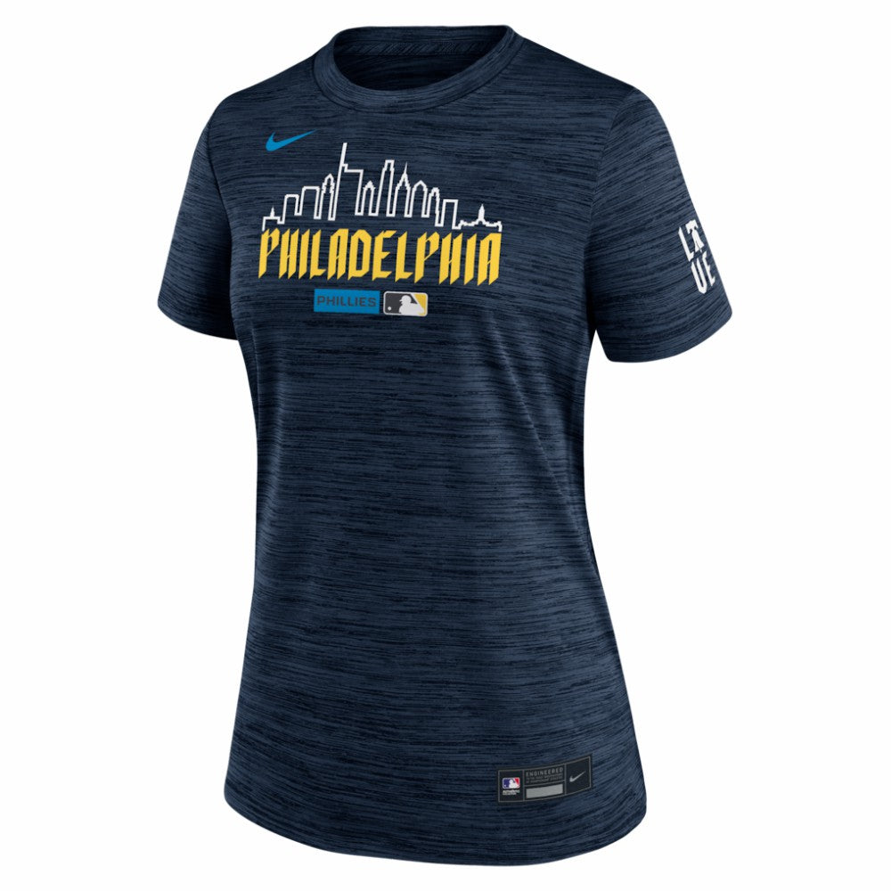 Philadelphia Phillies Women's Authentic Collection City Connect Velocity Dri-FIT T-Shirt Navy | Nike