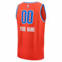 Oklahoma City Thunder Youth Fast Break Custom Jersey - Statement Edition - Orange