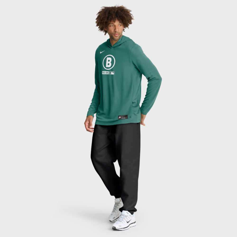 Boston Red Sox City Connect Dri-FIT Long Sleeve Hooded T-Shirt Green | Nike