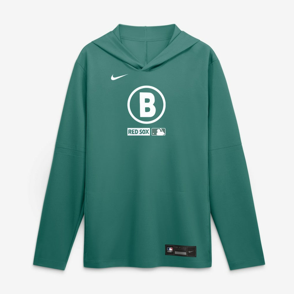 Boston Red Sox City Connect Dri-FIT Long Sleeve Hooded T-Shirt Green | Nike
