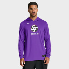San Francisco Giants City Connect Dri-FIT Long Sleeve Hooded T-Shirt Purple | Nike