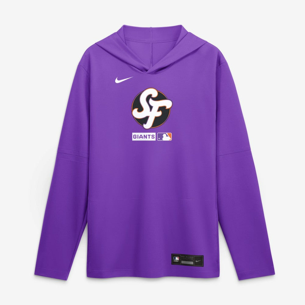 San Francisco Giants City Connect Dri-FIT Long Sleeve Hooded T-Shirt Purple | Nike