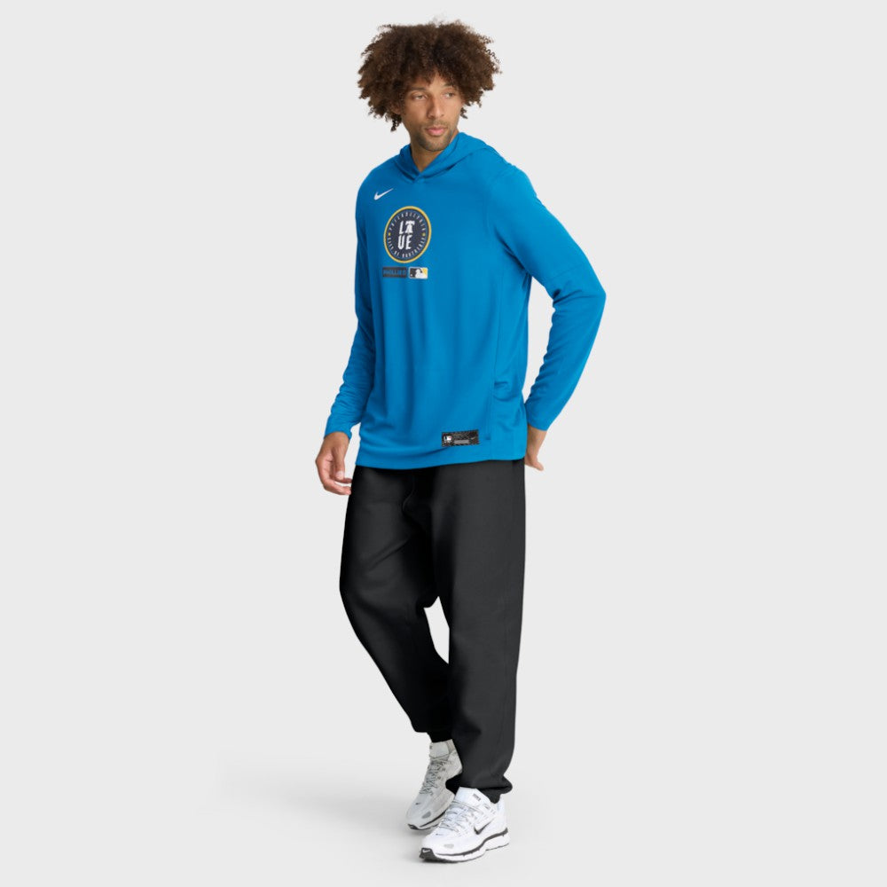 Philadelphia Phillies City Connect Dri-FIT Long Sleeve Hooded T-Shirt Blue | Nike