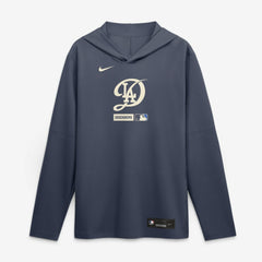 Los Angeles Dodgers City Connect Dri-FIT Long Sleeve Hooded T-Shirt Navy | Nike