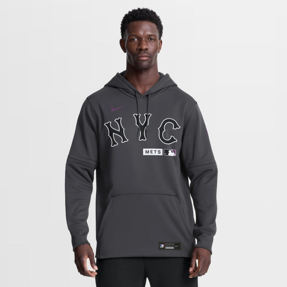 New York Mets Authentic Collection City Connect Therma-FIT Hoodie Anthracite | Nike