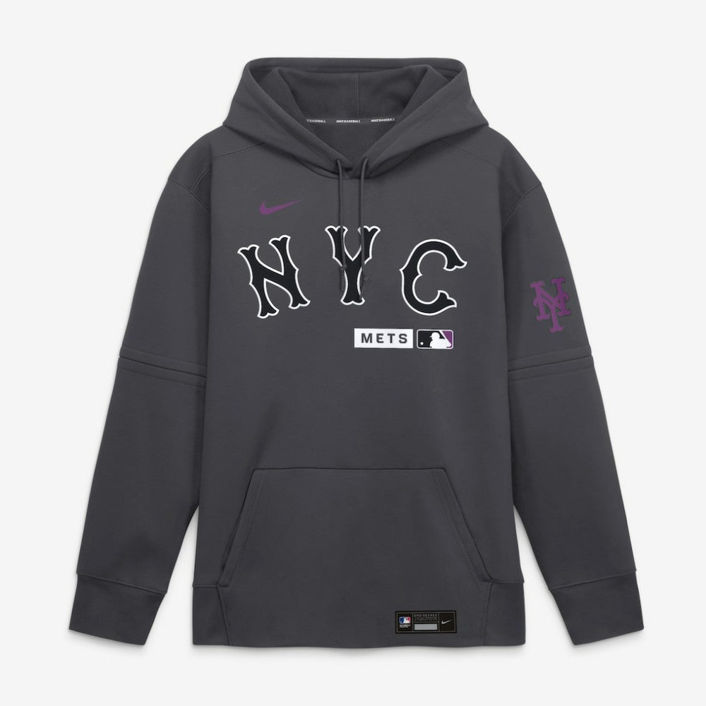 New York Mets Authentic Collection City Connect Therma-FIT Hoodie Anthracite | Nike