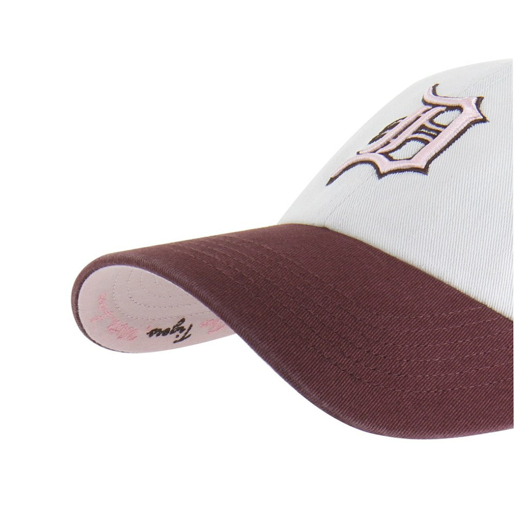 Detroit Tigers Unisex Love Letter Clean Up Adjustable Hat Stone/Burgundy | 47 brand