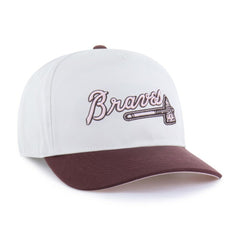 Atlanta Braves Unisex Love Letter Adjustable Hitch Hat Stone/Burgundy | 47 brand