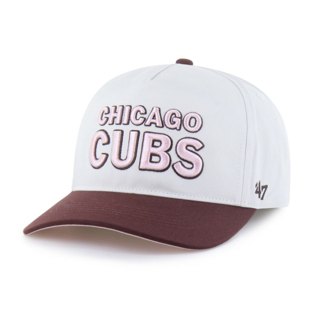 Chicago Cubs Unisex Love Letter Adjustable Hitch Hat Stone/Burgundy | 47 brand