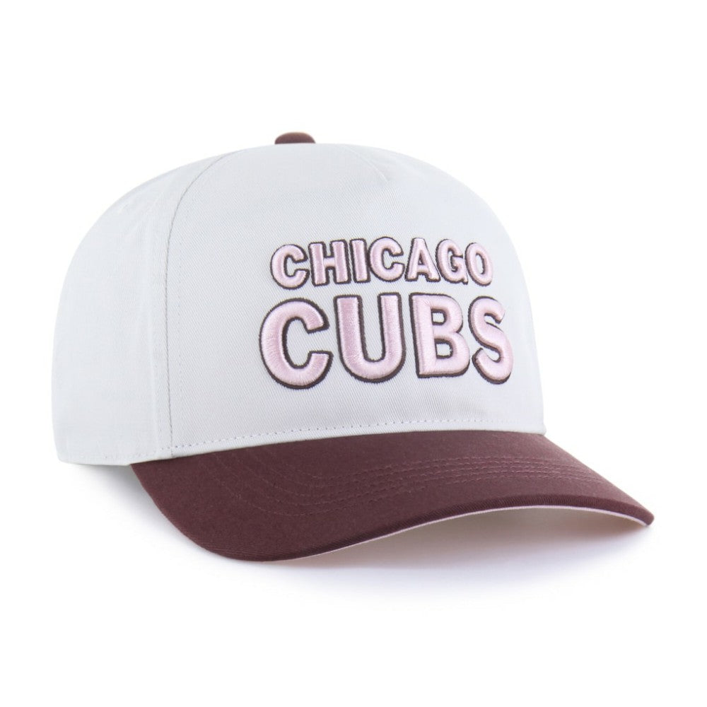 Chicago Cubs Unisex Love Letter Adjustable Hitch Hat Stone/Burgundy | 47 brand