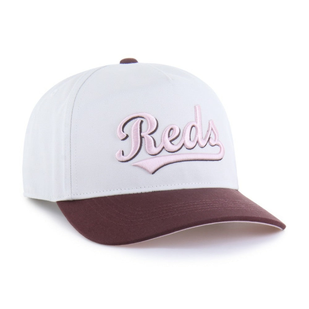 Cincinnati Reds Unisex Love Letter Adjustable Hitch Hat Stone/Burgundy | 47 brand