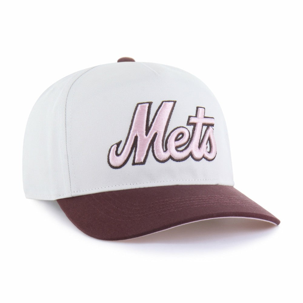 New York Mets Unisex Love Letter Adjustable Hitch Hat Stone/Burgundy | 47 brand