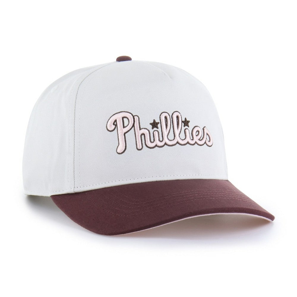 Philadelphia Phillies Unisex Love Letter Adjustable Hitch Hat Stone/Burgundy | 47 brand