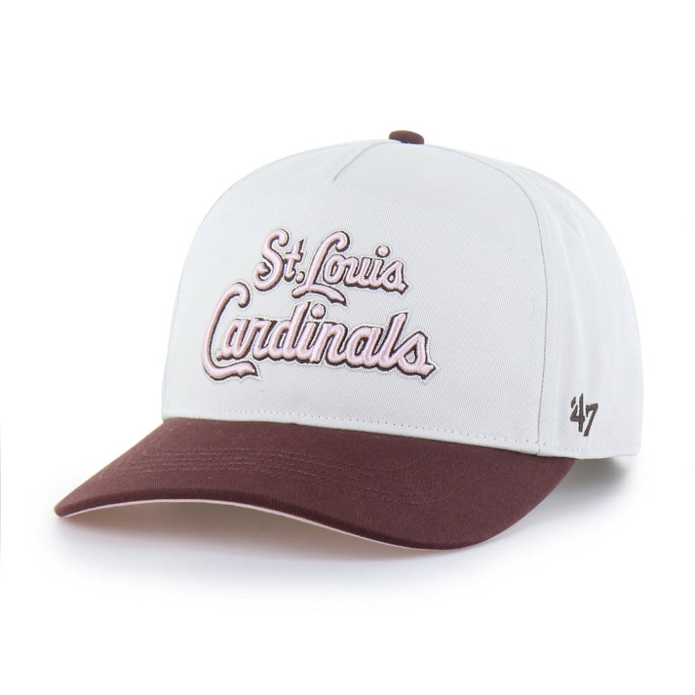 St. Louis Cardinals Unisex Love Letter Adjustable Hitch Hat Stone/Burgundy | 47 brand
