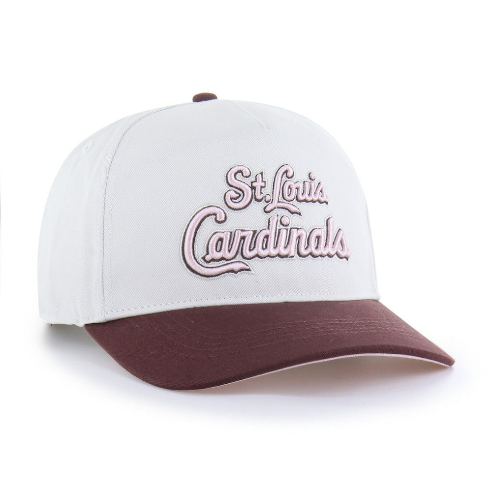 St. Louis Cardinals Unisex Love Letter Adjustable Hitch Hat Stone/Burgundy | 47 brand