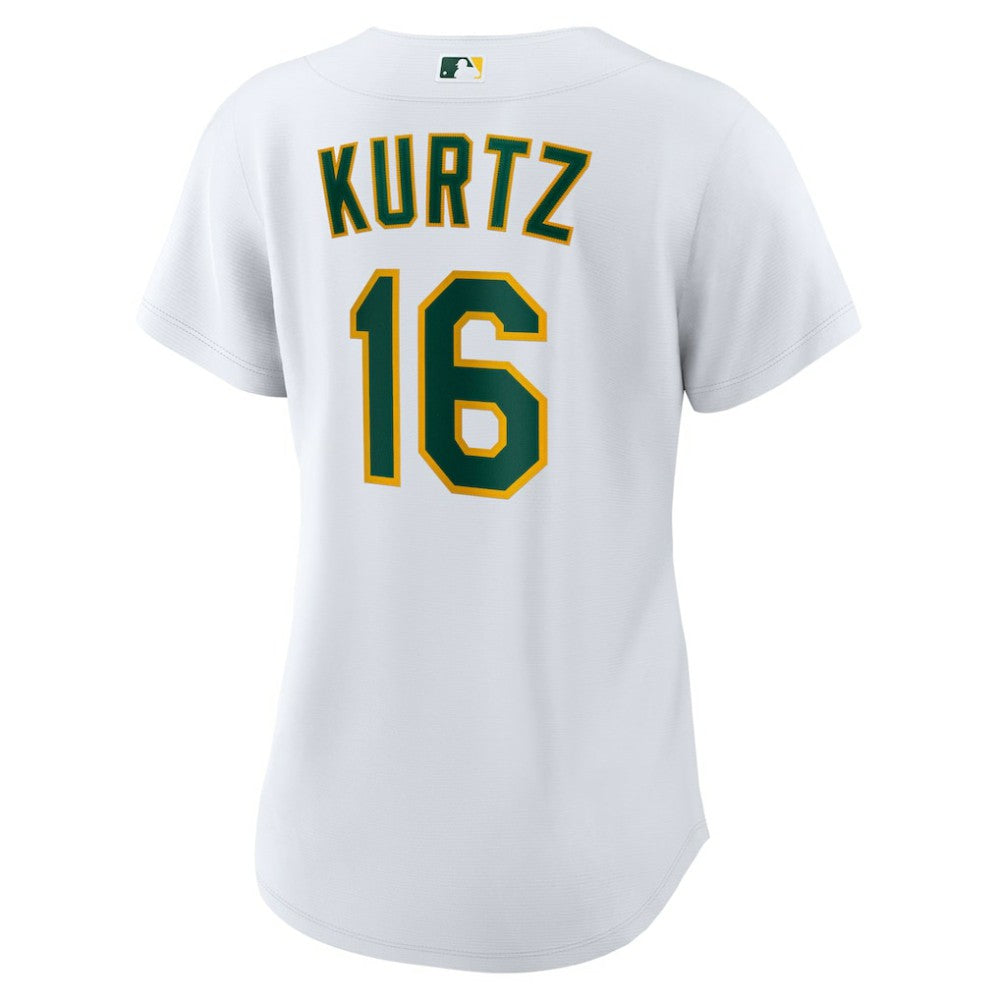 Nick Kurtz Athletics Women's Home Replica Player Jersey - White