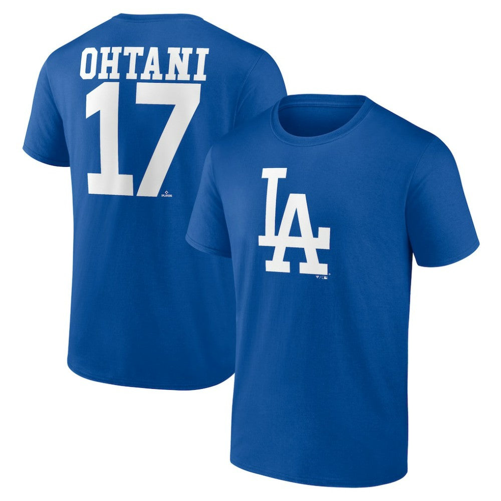 Shohei Ohtani Los Angeles Dodgers Player Name & Number T-Shirt Royal