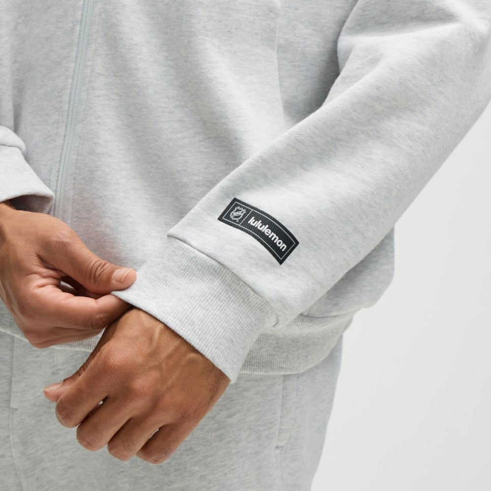 Columbus Blue Jackets lululemon Steady State Full-Zip Hoodie Heathered Core Ultra Light Grey