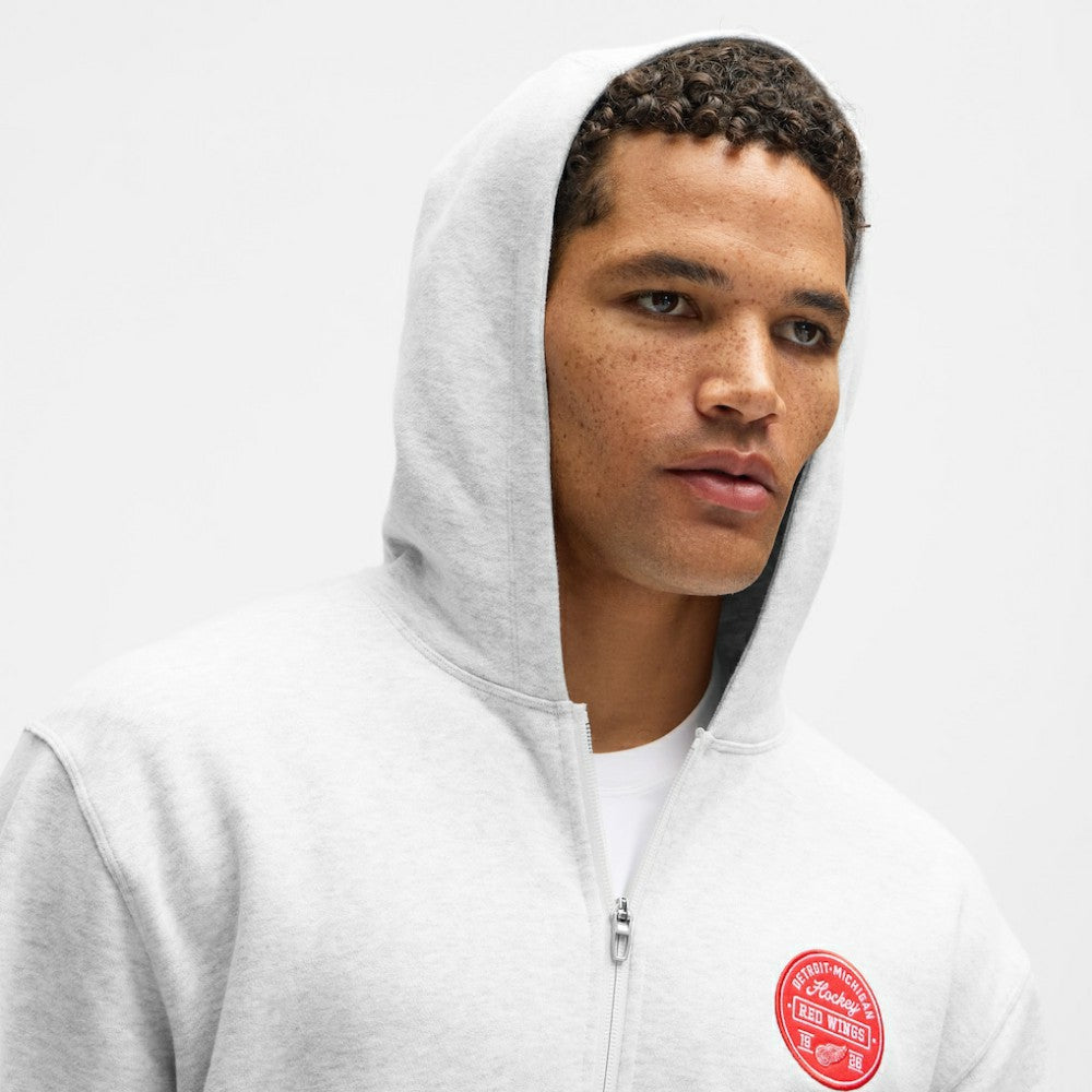Detroit Red Wings lululemon Steady State Full-Zip Hoodie Heathered Core Ultra Light Grey
