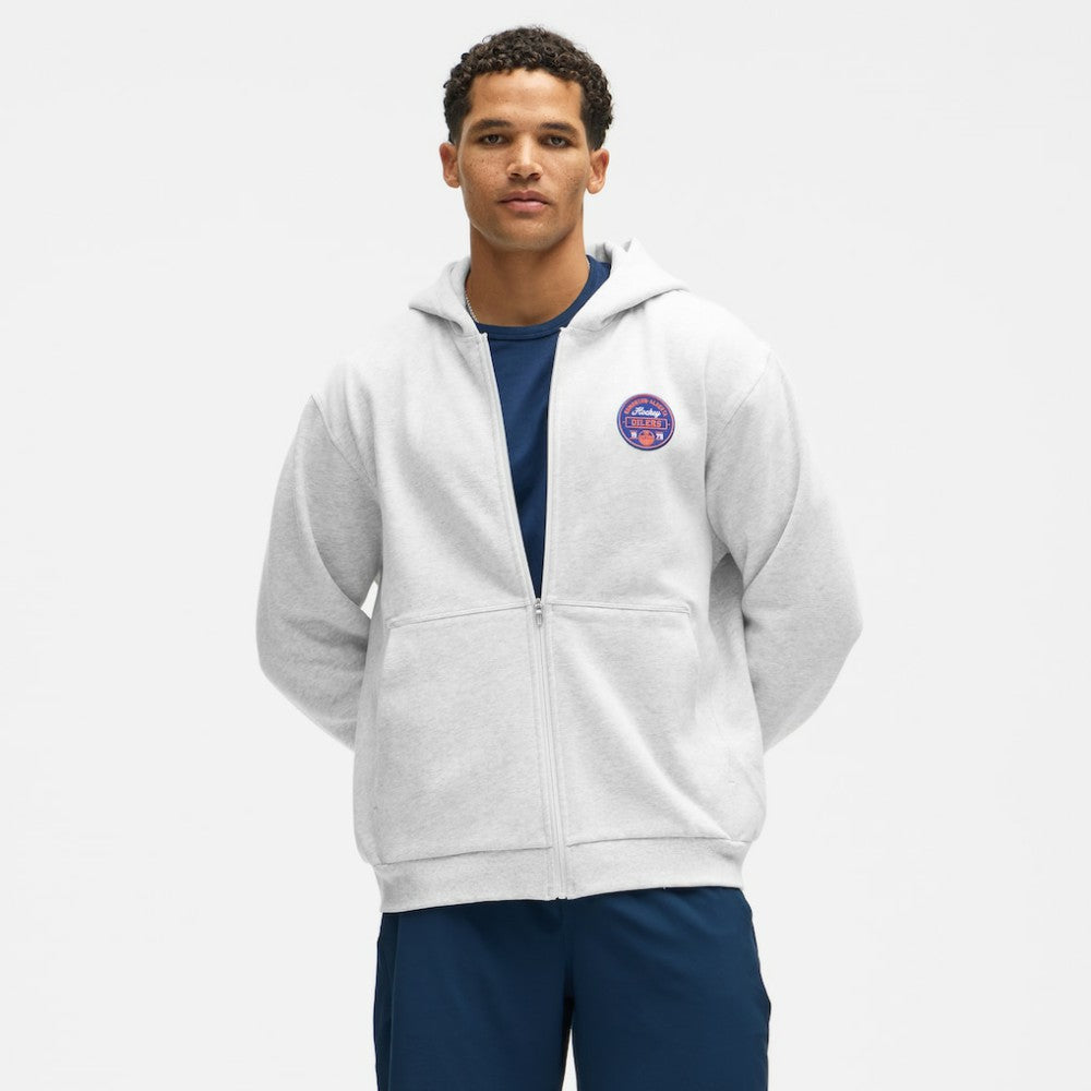 Edmonton Oilers lululemon Steady State Full-Zip Hoodie Heathered Core Ultra Light Grey