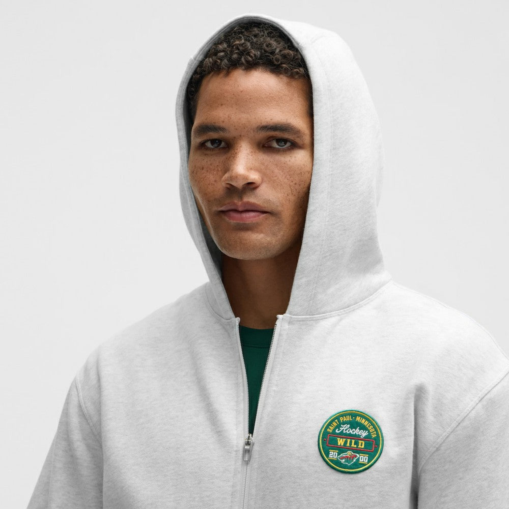 Minnesota Wild lululemon Steady State Full-Zip Hoodie Heathered Core Ultra Light Grey