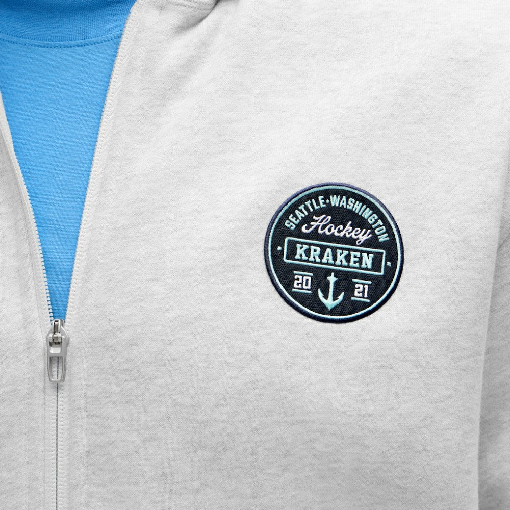 Seattle Kraken lululemon Steady State Full-Zip Hoodie Heathered Core Ultra Light Grey