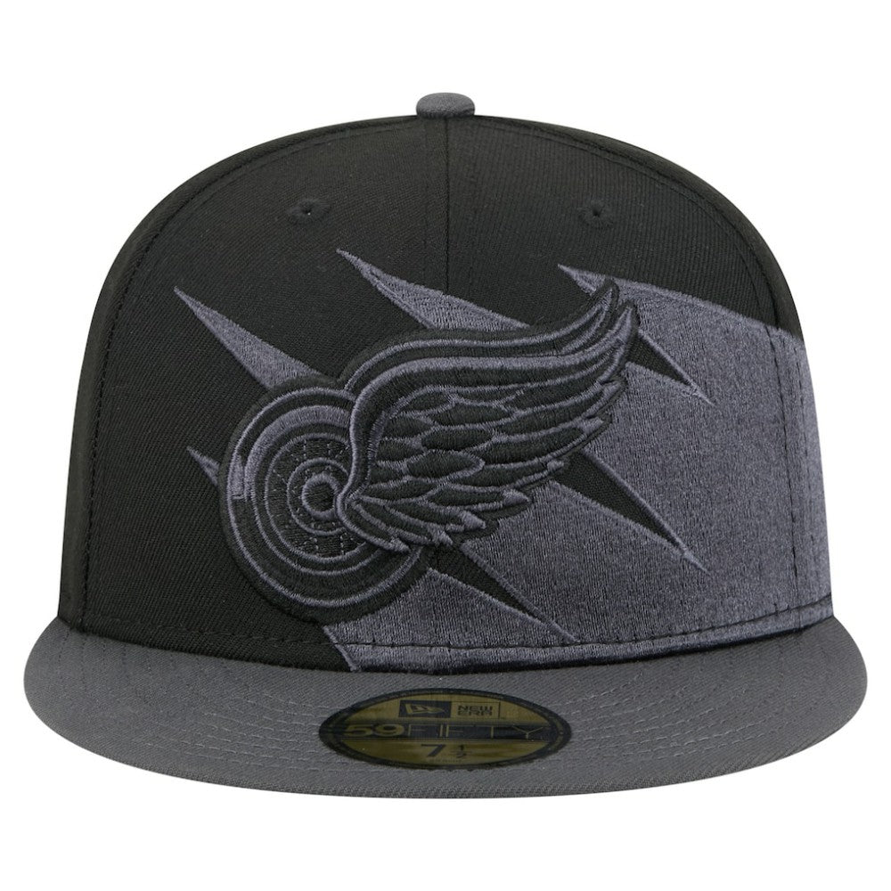 Detroit Red Wings New Era Spikes 59FIFTY Fitted Hat Black