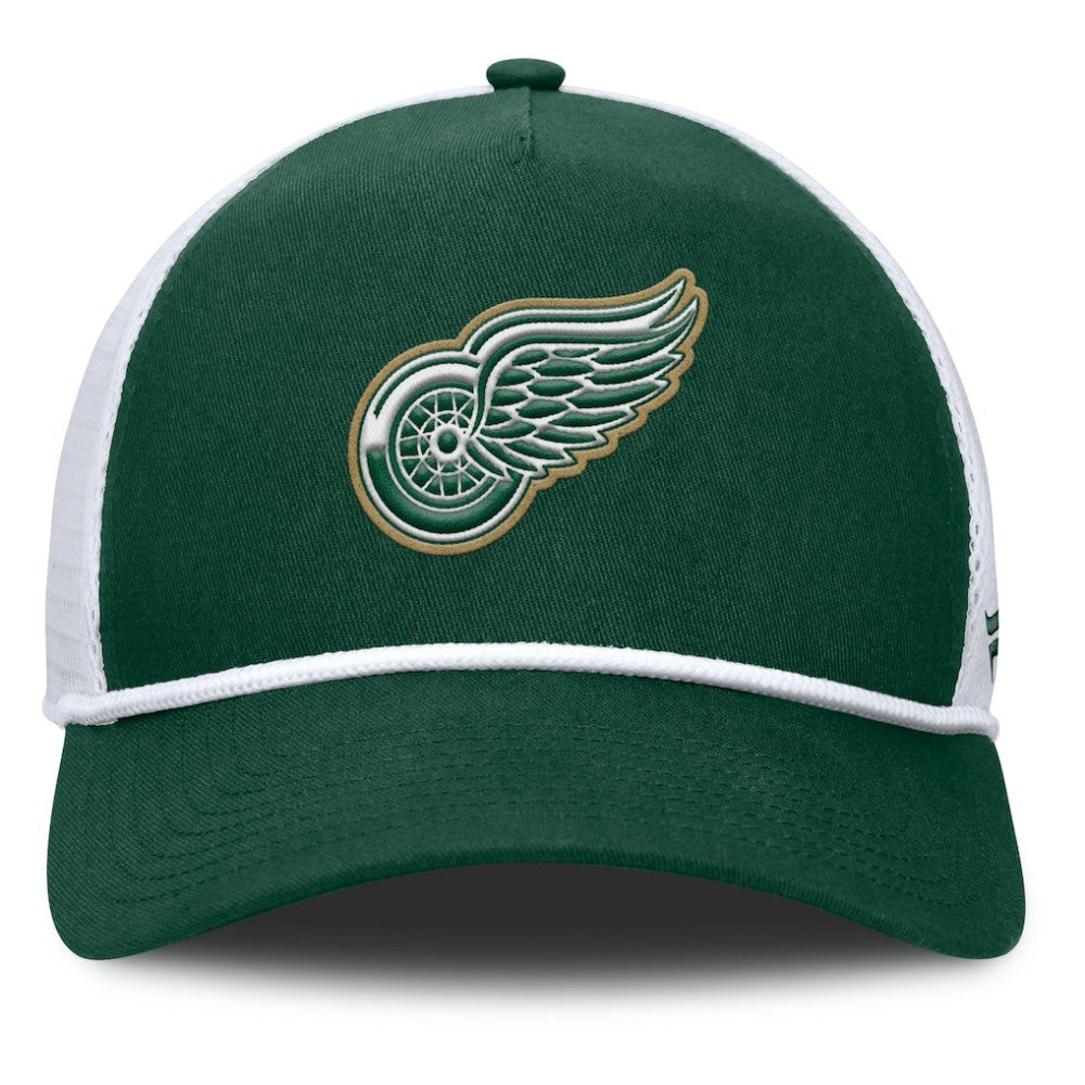 Detroit Red Wings Fanatics Bermuda A-Frame Adjustable Hat Green/White
