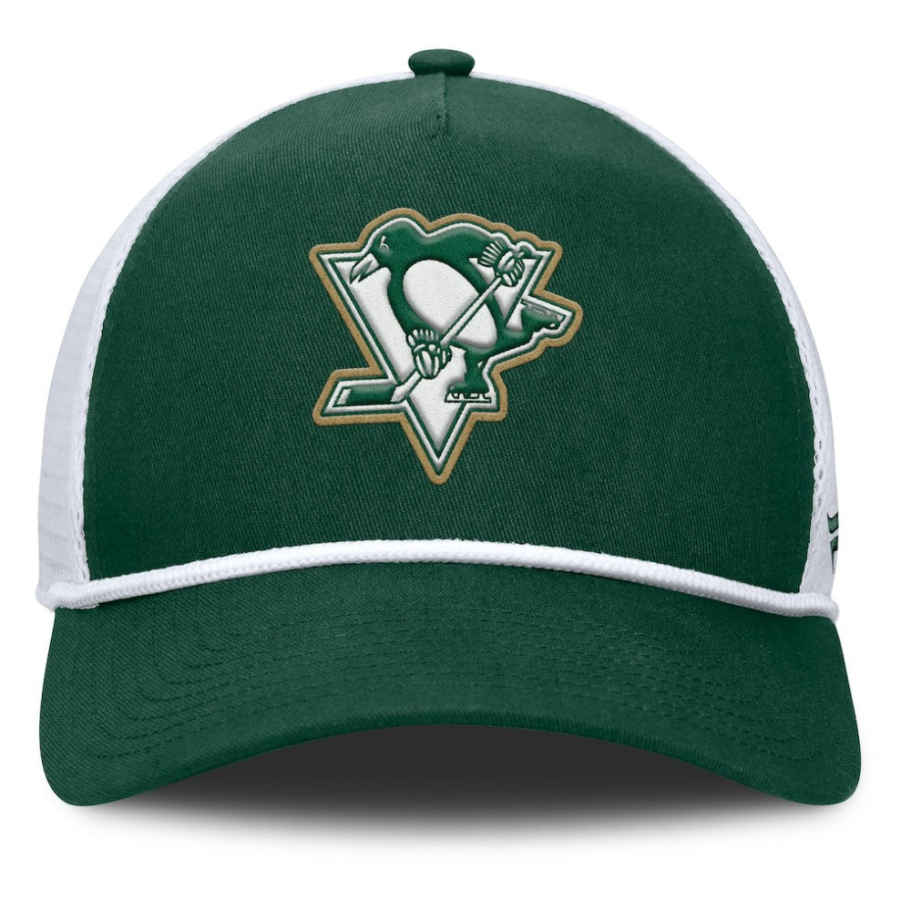 Pittsburgh Penguins Fanatics Bermuda A-Frame Adjustable Hat Green/White