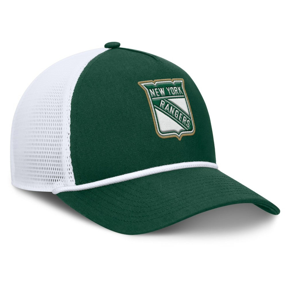 New York Rangers Fanatics Bermuda A-Frame Adjustable Hat Green/White